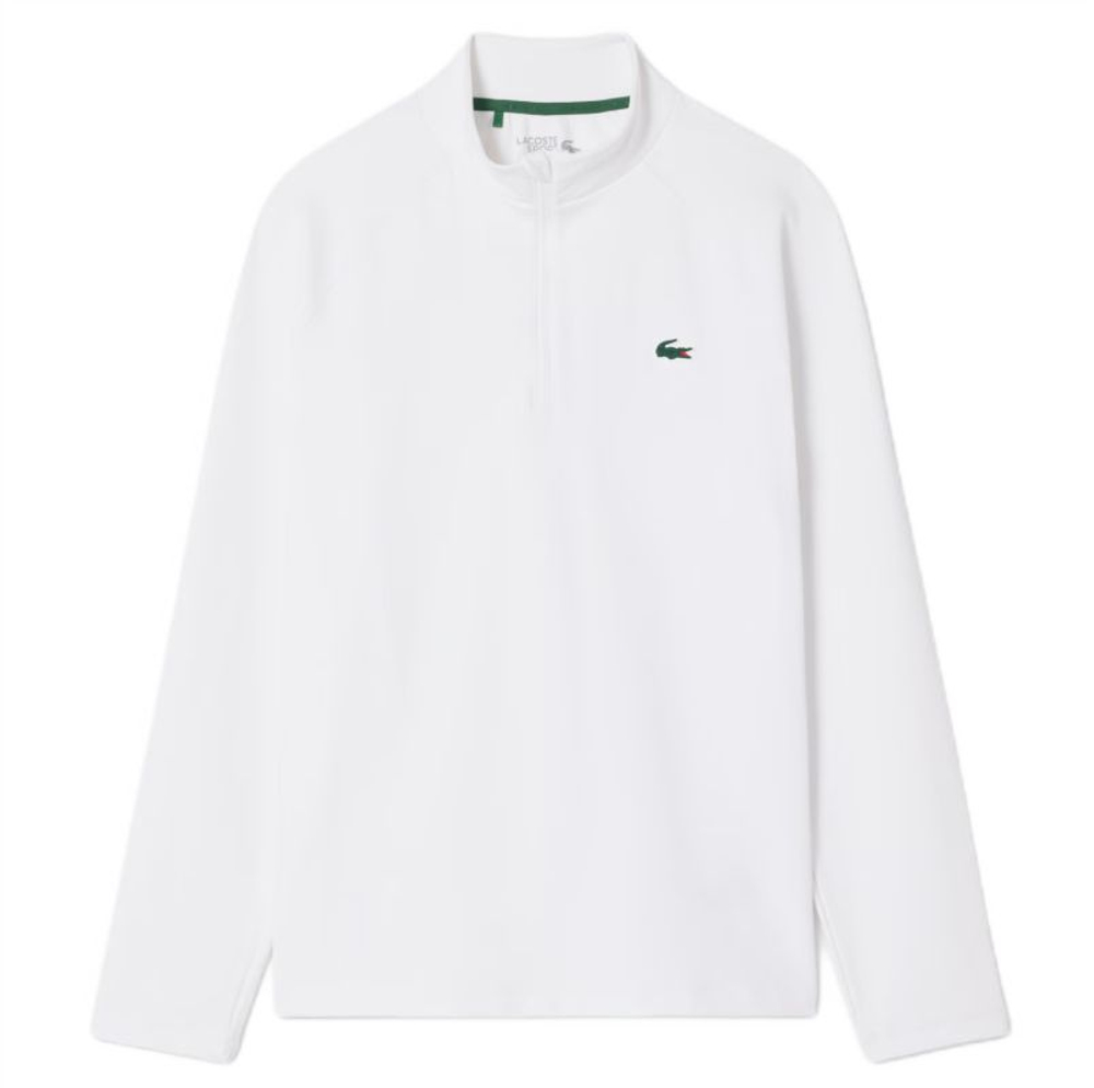 Мужская теннисная кофта Lacoste Training Sport Ultra Dry Midlayer - white