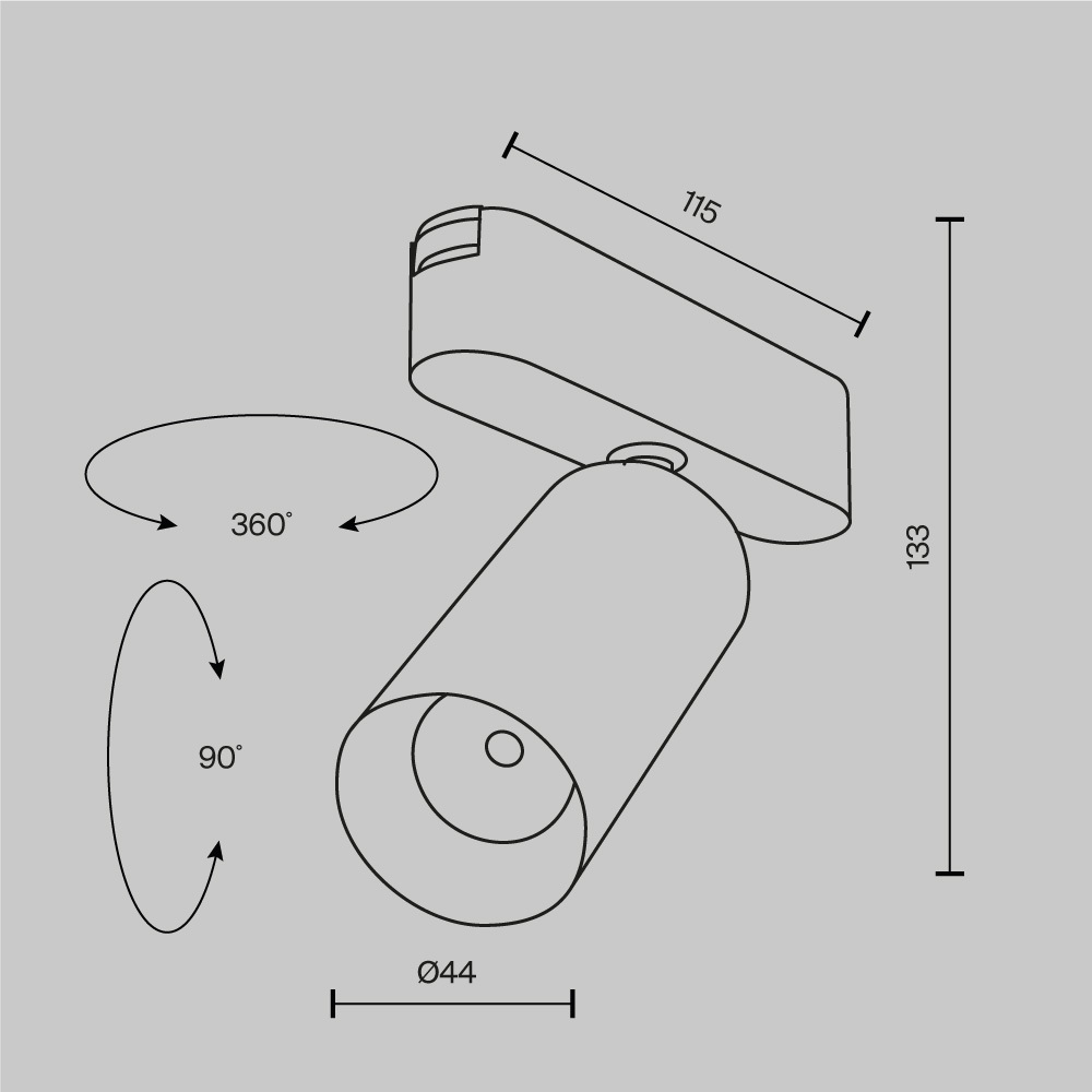 Магнитный трековый светильник Maytoni Focus LED TR103-1-12W3K-M-W