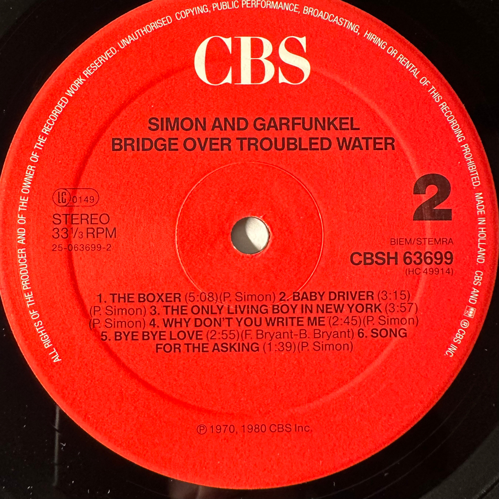 Simon And Garfunkel ‎– Bridge Over Troubled Water (Голландия)