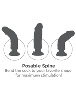 Чёрный виброфаллос со съемной присоской 9  Vibrating Cock with Balls - 24,8 см.