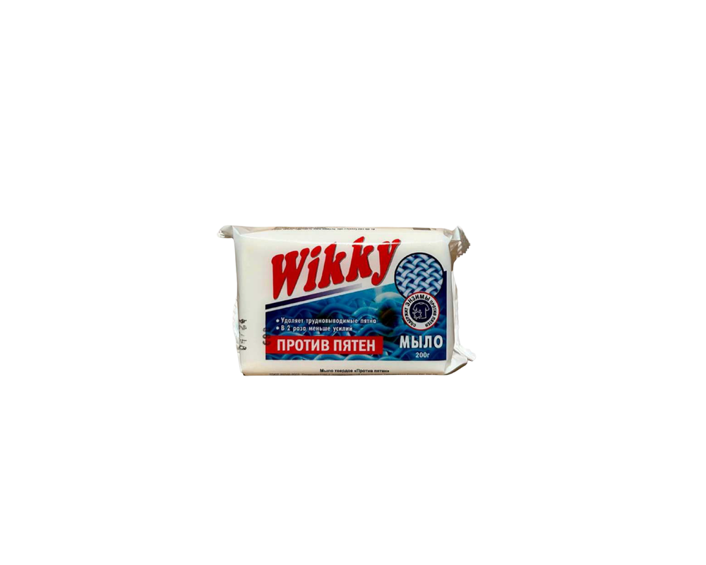 Мыло хозяйственное Wikky Против пятен 200гр 72%