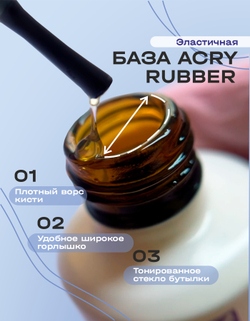 BSG Базовый гель ACRY Rubber прозрачный, каучуковый (20 мл)