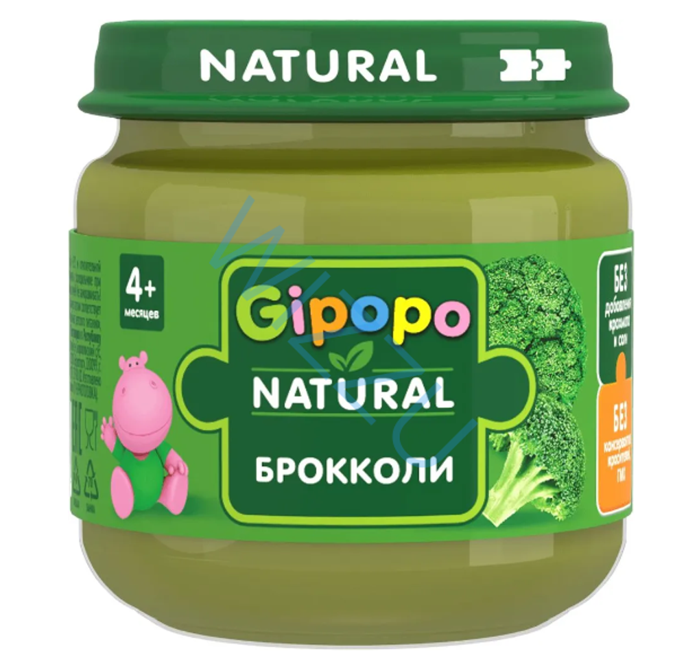 Пюре овощное Гипопо из брокколи, 80 г