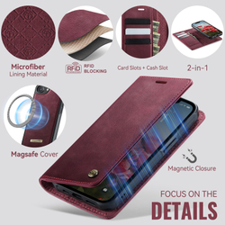 Чехол-кошелек CaseMe 2 in 1 MagSafe iPhone 16E