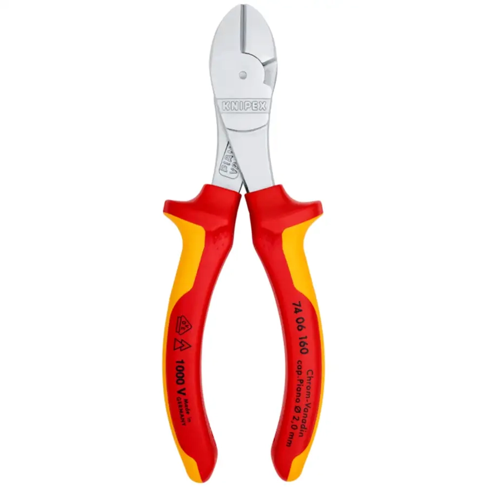 Кусачки боковые диэлектрические, силовые, 160 мм до 1000 В Knipex 74 06 160