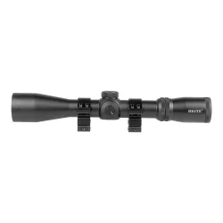 Прицел оптический BRITE WA4X 3-12X42 IR - вид сбоку на кольцах крепления, объектив слева