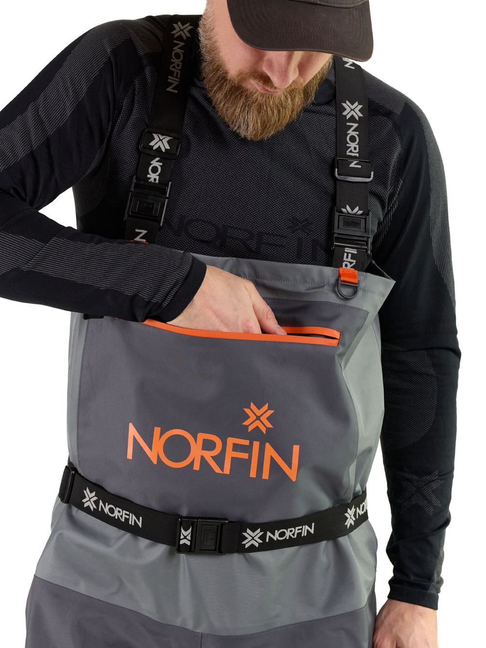 Полукомбинезон заброд. Norfin PILOT STOCKINGFOOT GRAY р.XL