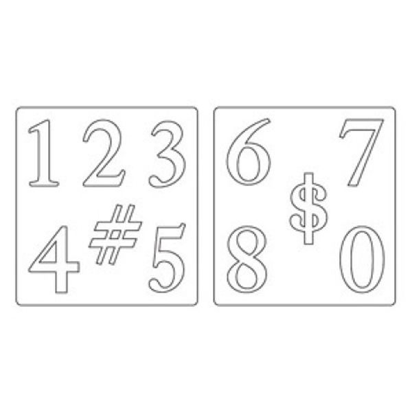 Нож для вырубки Sizzix® Bigz™ Die - Serif Essentials Numbers, 2 шт