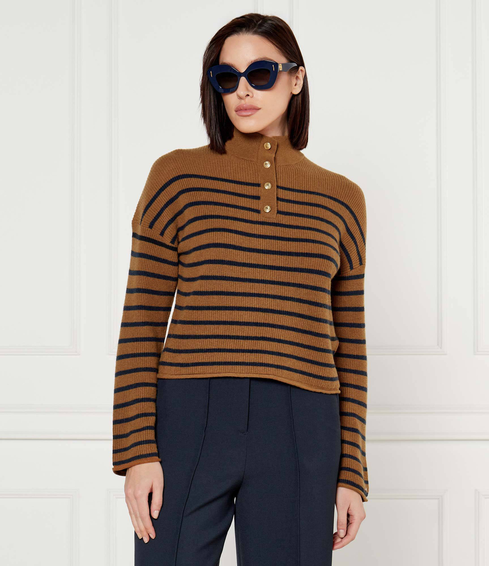 Шерстяной свитер Tommy Hilfiger - коричневый(WW0WW44981)