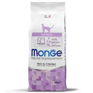 Сухой корм Monge Cat Daily Line Sterilised для стерилизованных кошек, из курицы