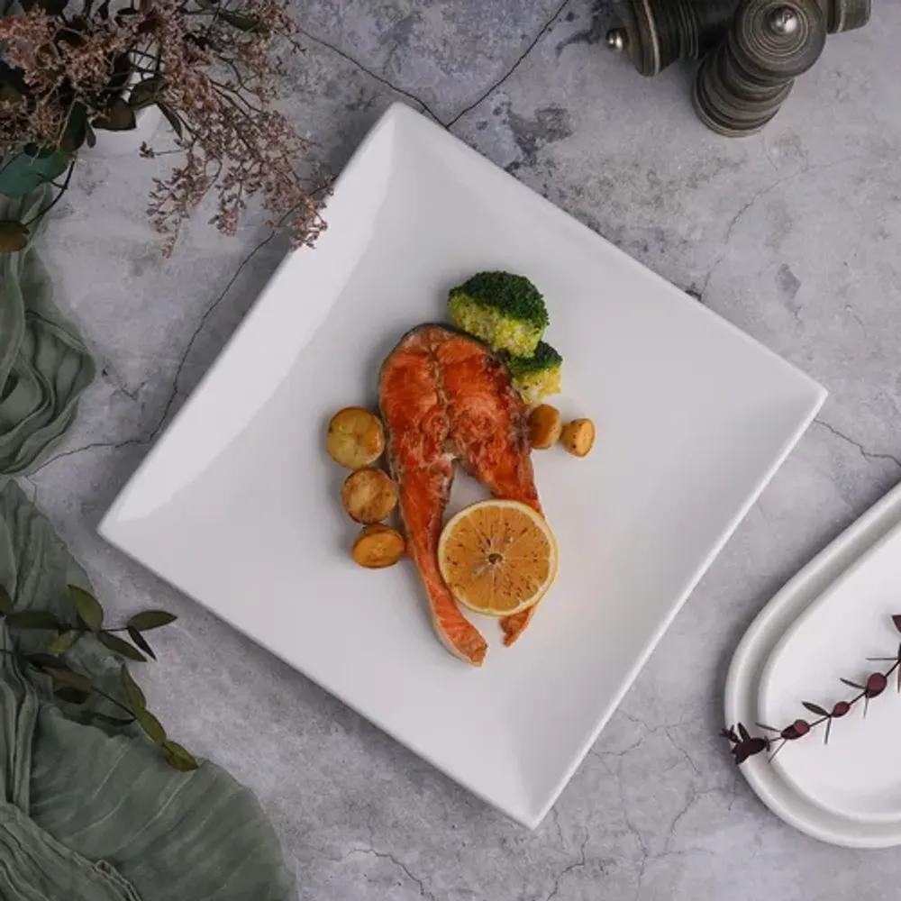 Тарелка 27*27 см h3 см квадратная белая фарфор NEW P.L. Proff Cuisine [3]