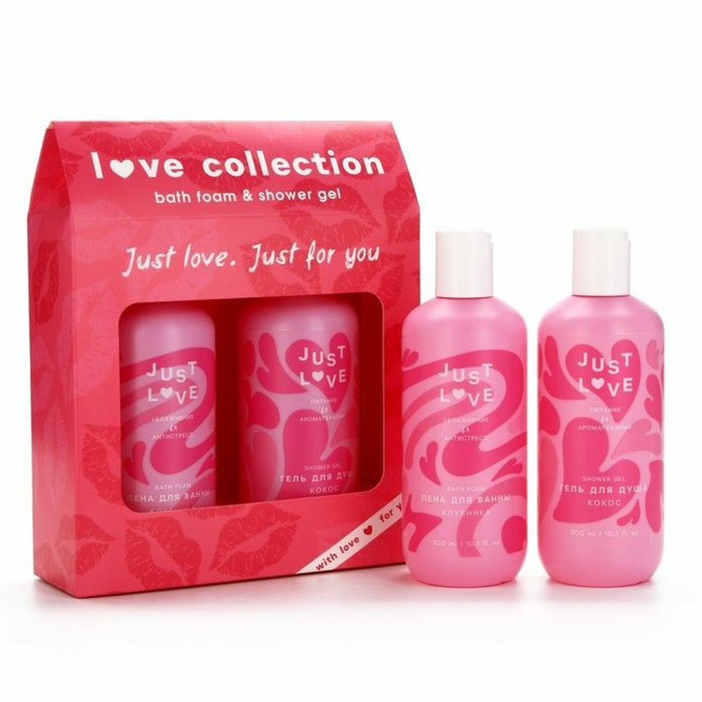 Подарочный женский набор Love collection: гель для душа и пена для ванны