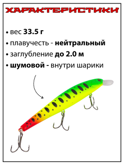 Воблер шумовой на щуку, на судака MAGSQUAD 160 мм 33.5 г #20