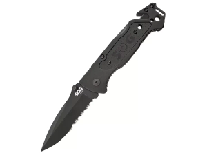 Нож складной SOG Escape Black, сталь 7Cr17MoV, рукоять алюминий, блистер (SOG-FF25-CP)
