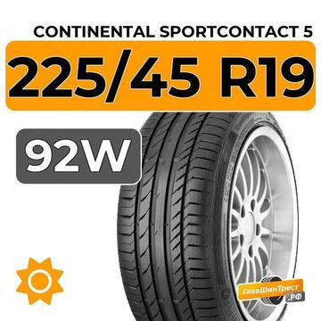 Continental SportContact 5 225/45 R19 92W RunFlat