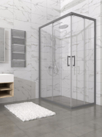 Душевая Ширма Triton Фикс-Графит 120х80