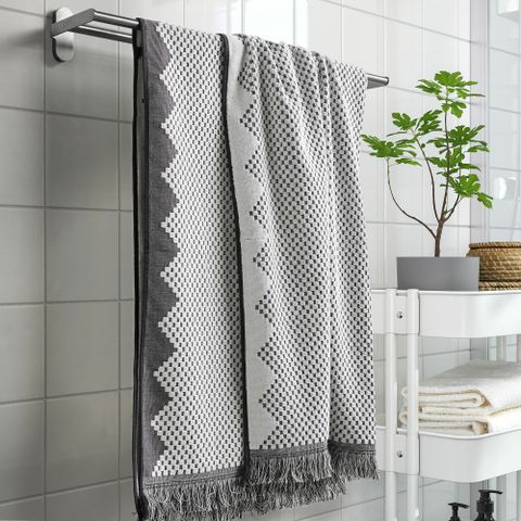 Полотенце банное IKEA FJALLSTARR (ФЬЯЛЛСТАРР), Серый, 70х140 см