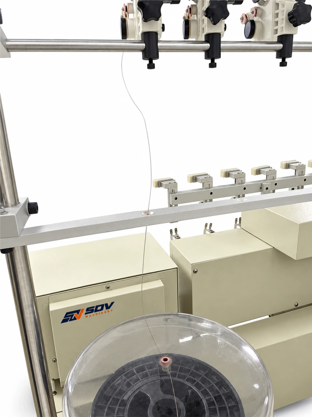 Полуавтоматическая восьмишпиндельная машина для намотки катушек SDV-GWP-08