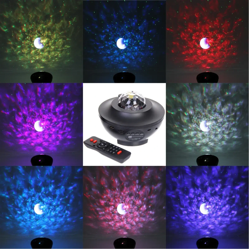 Световой прибор Лазер «Сфера» 17*12 см, Bluetooth, USB, пульт д/у , питание от USB (Type-C)