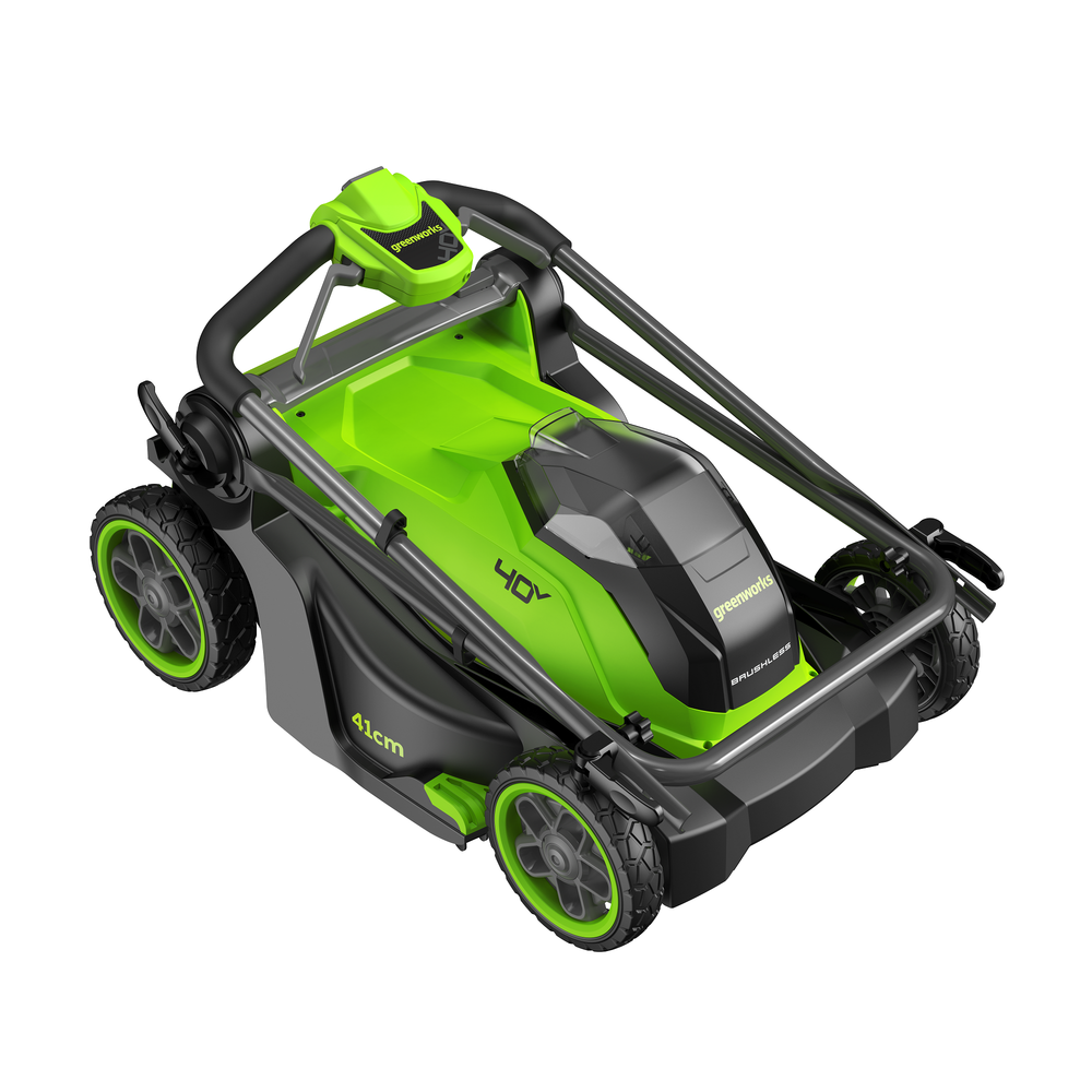 Газонокосилка аккумуляторная Greenworks GD40LM411, 40V, бесщеточная, 41 см, c 1хАКБ 5Ач и ЗУ (2521007UG)