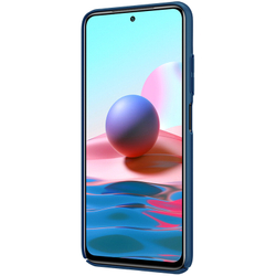Чехол синего цвета Nillkin CamShield на Xiaomi Poco M3 Pro 5G и Redmi Note 10 5G с защитной шторкой для камеры
