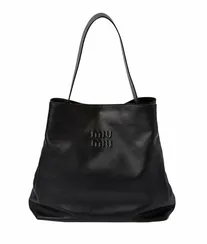 Кожаная сумка Miu Miu черный