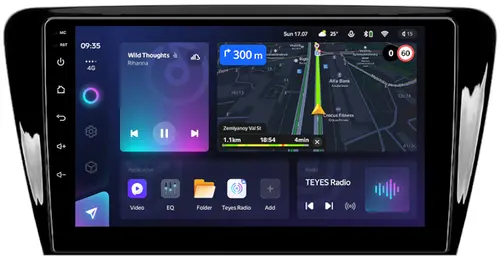 Магнитола для Skoda Octavia A7 2013-2020 (без блока в бардачке) - Teyes CC3L монитор 10" IPS на Android 10, CarPlay, 4G SIM-слот