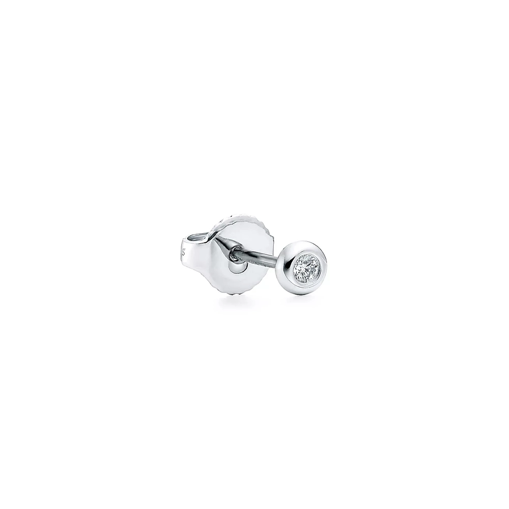 Серьги из серебра с бриллиантами, Tiffany💎diamonds by the Yard 0.06ct. В наличии