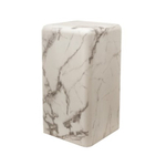 Приставной столик Pols Potten Pillar marble white S, белый