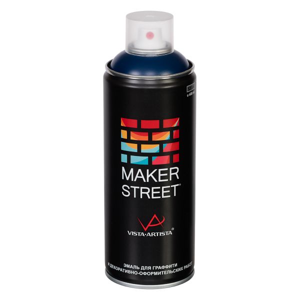 Эмаль для граффити 400 мл, 509 черный индиго, Makerstreet, MS400
