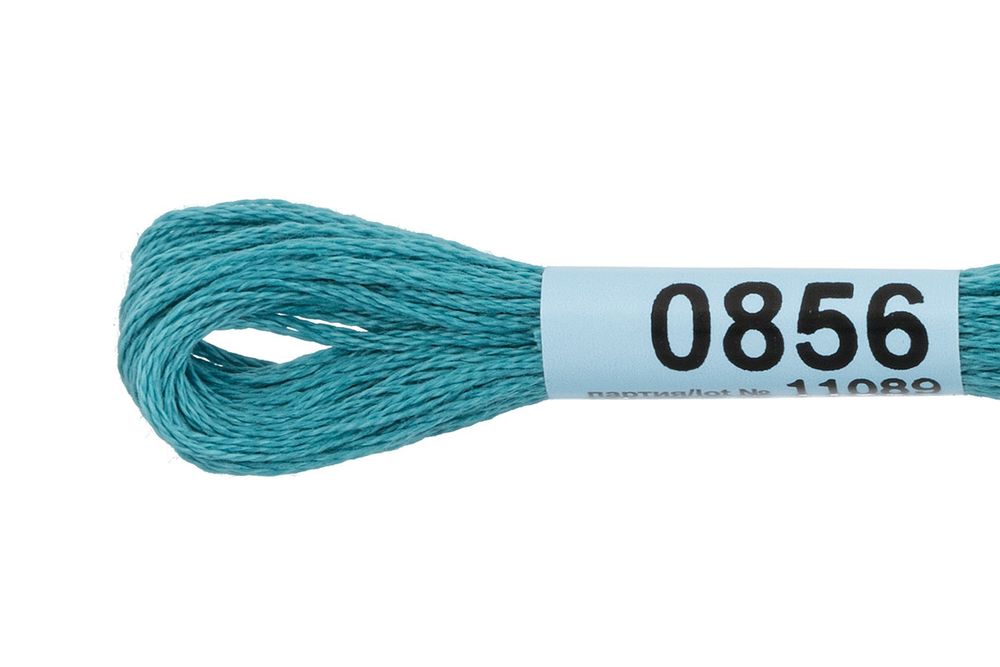Мулине Gamma 100% хлопок, цв.0856 мор.волна, 24 мотка по 8 метров, 431562111