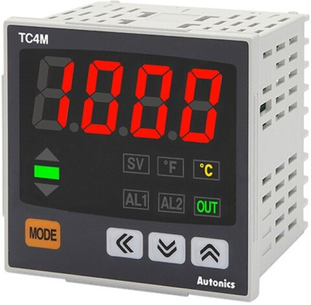 TC4M-24R температурный контроллер с ПИД-регулятором, Ш72хВ72, 1 вых. реле + 1 SSR (выход на твердотельное реле)+2 аварийных выхода