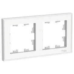 Рамка пластиковая на 2 поста Systeme Electric AtlasDesign Art Белый ATN200102