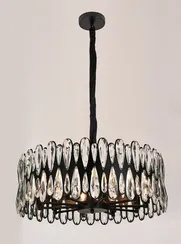 Люстра подвесная Rilon 89015/10 BK, 10×40 Вт, чёрная