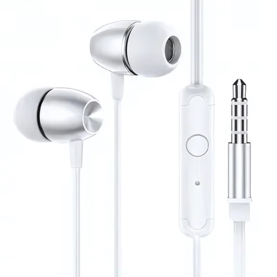 Наушники BOROFONE M57 вакуумные c микрофоном (Silver)