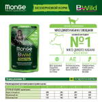 Влажный корм Monge Cat BWild GRAIN FREE для стерилизованных кошек, беззерновой, из мяса дикого кабана с овощами, паучи 85 г - 28 шт