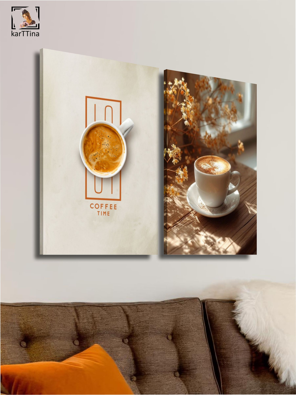 Картина Кофейные мгновения модульная 50x70см 2шт.