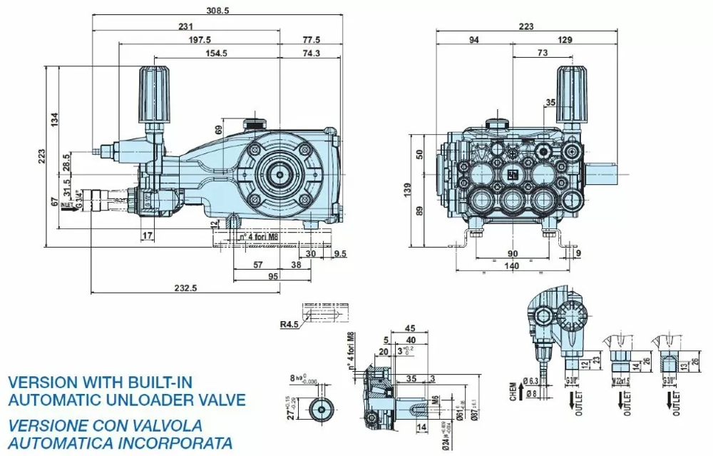 Насос плунжерный Interpump Evolution E3B2515 с регулятором