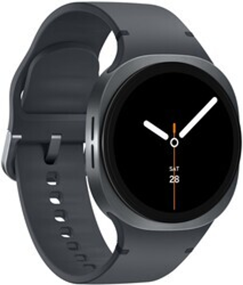Смарт-часы Samsung Galaxy Watch8 44mm [корпус - серый, ремешок - черный, 1.47", Super AMOLED, 480x480, IP68, Bluetooth, NFC, Wi-Fi, для Android 12.0 и выше]