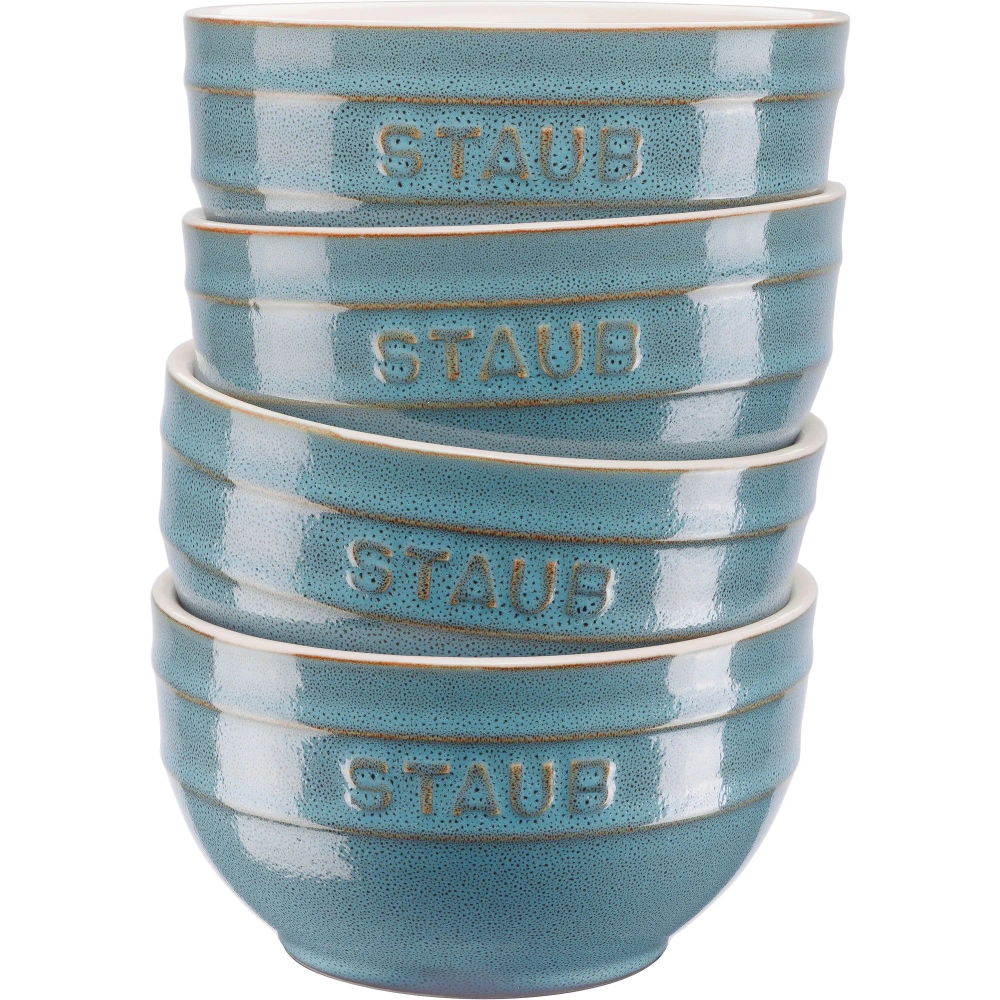 STAUB Набор из 4 чаш для сервировки 14 см античная бирюза EAN 3272340049842