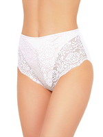 Высокие хлопковые трусики с кружевом Lace Cotton Band (Размер: M) (Цвет: телесный)