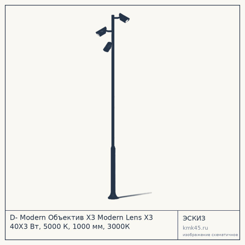 D- Modern Объектив Х3 Modern Lens X3 40Х3 Вт, 5000 К, 1000 мм, 3000К