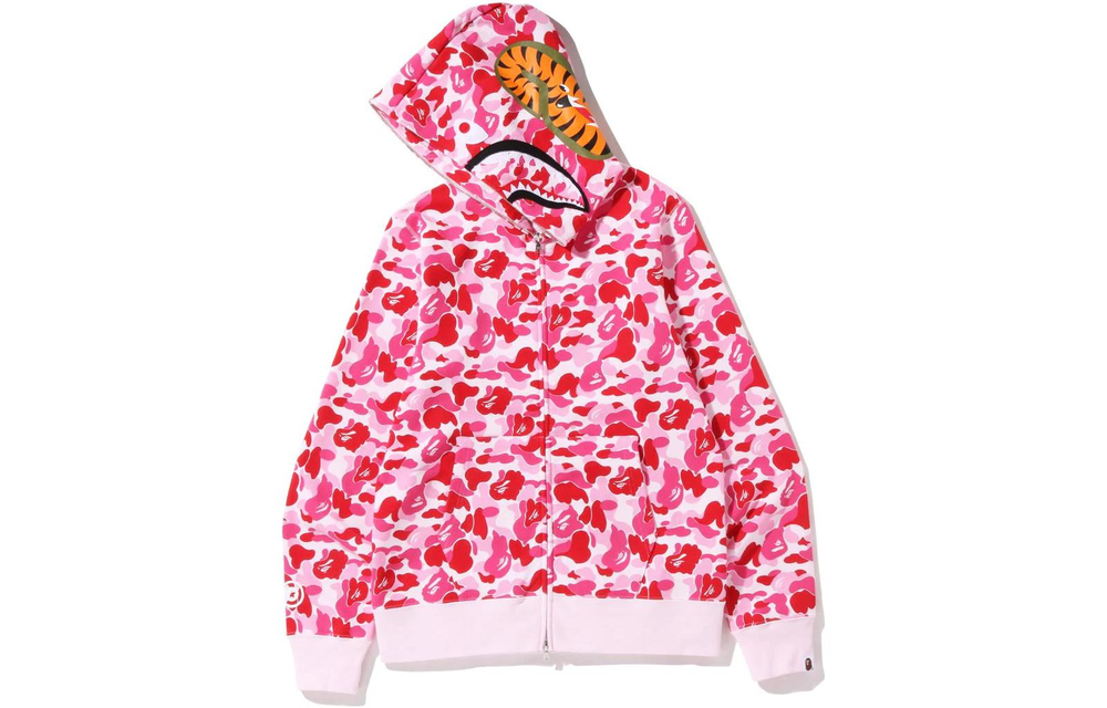 A Bathing Ape Abc Camo Shark Full Zip Худи розовый