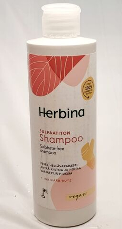 шампунь Herbina Sulfaatiton shampoo 3in1  250 мл не содержит сульфатов (Из Финляндии)