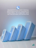 Контейнер для еды складной силиконовый набор 4шт