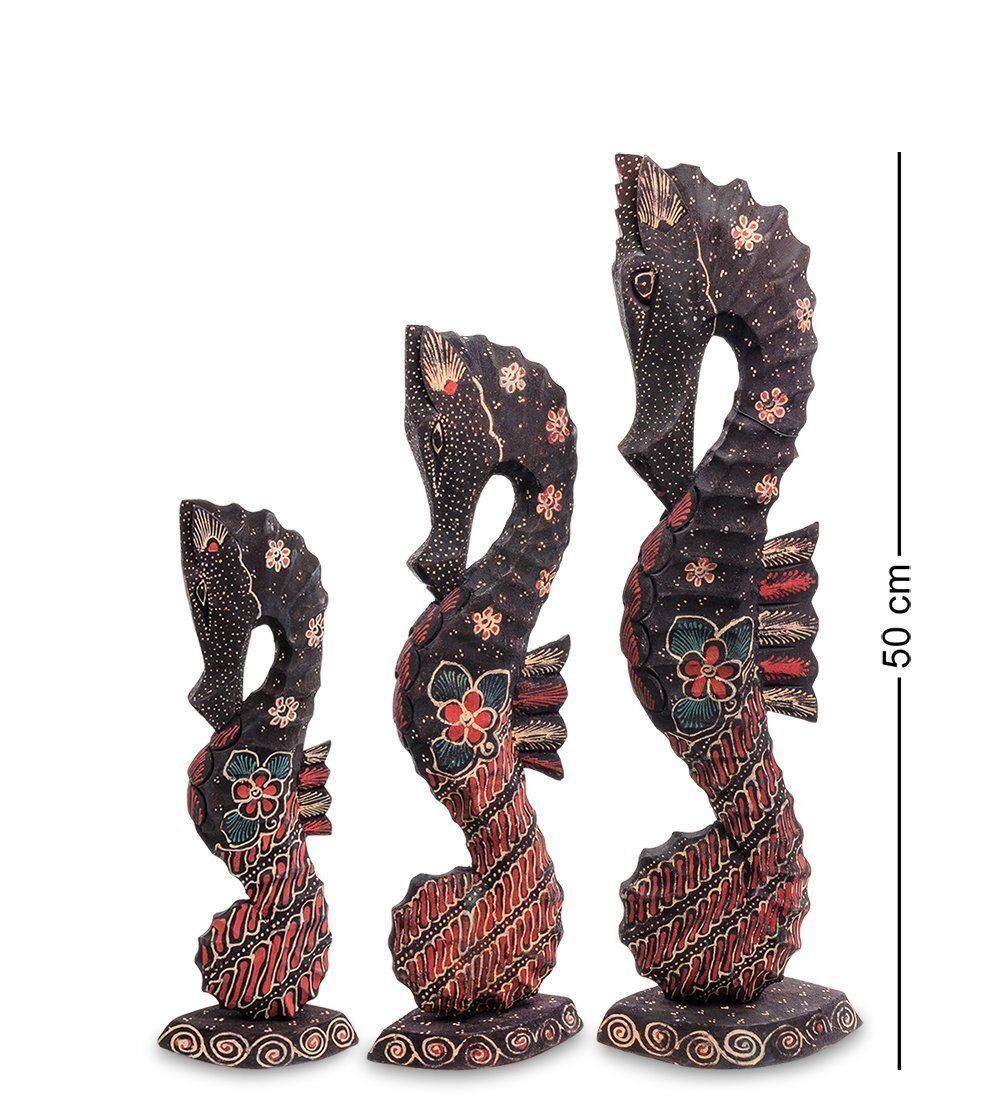 Decor and Gift 10-016 Фигурка «Морской конек» набор из трех 50,40,30 см (батик, о.Ява)