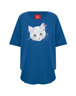 VIVIENNE WESTWOOD RED LABEL ФУТБОЛКА СИНЯЯ С ПРИНТОМ