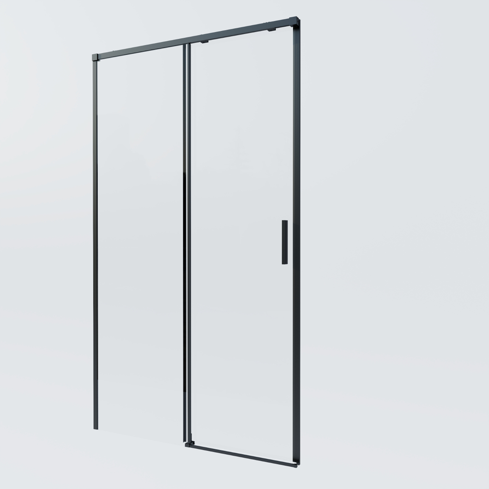 Душевая дверь Vincea Софт 2 (Soft 2) VDS-3SO2140CLB, 1400, черный, стекло прозрачное