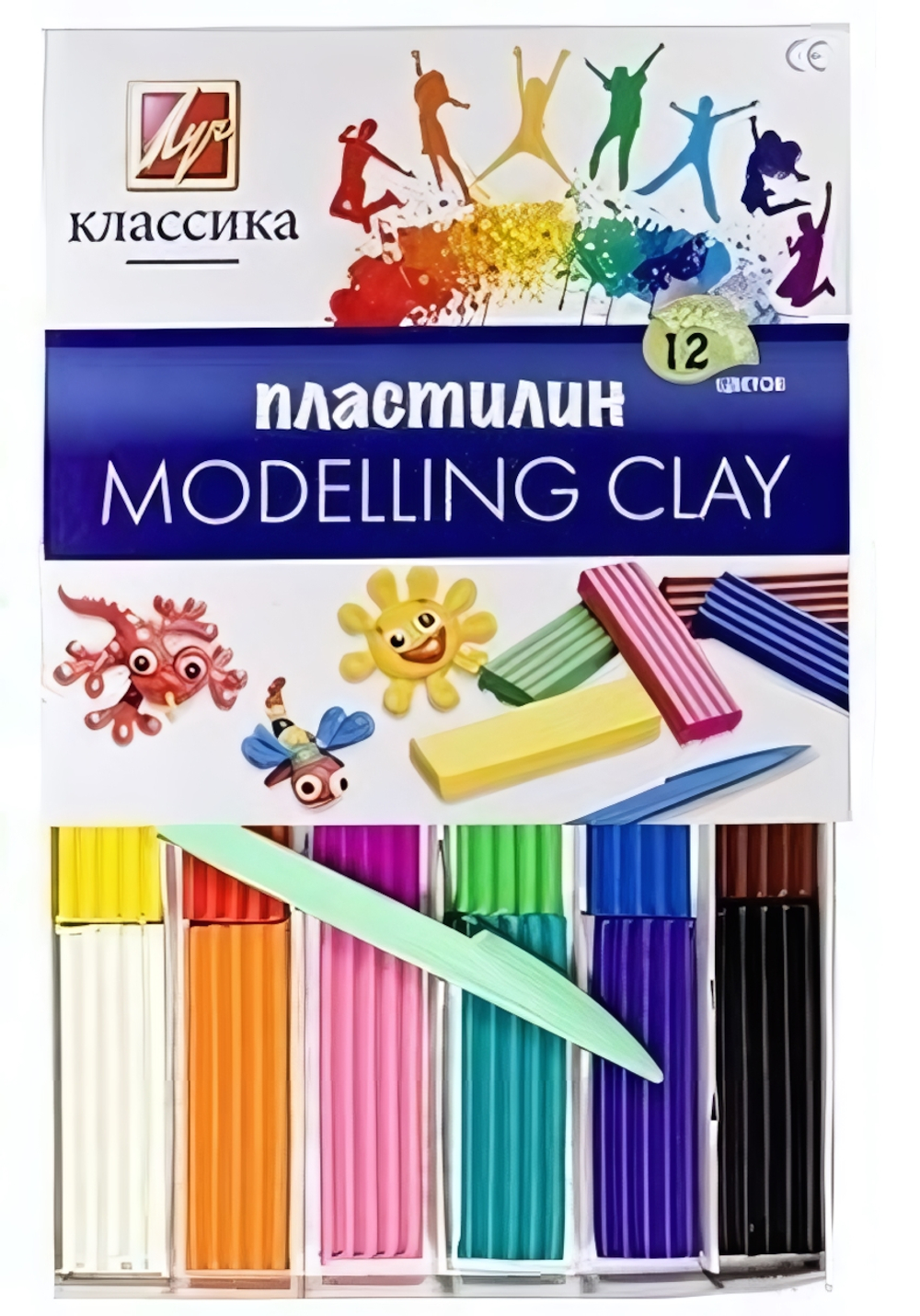 Пластилин 12цв. стек "Классика" (Луч)