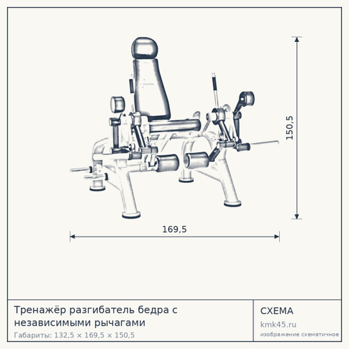 Тренажёр разгибатель бедра с независимыми рычагами — от 206 000 ₽